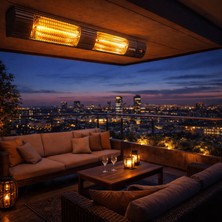 Evento Kafe, Balkon, Kış Bahçesi, Villa, Restoran Outdoor Tavan Isıtıcısı - Kumandalı Yeni Nesil Işık & Isı
