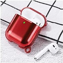 Nacario Electroplate Airpods Kılıf, Kırmızı