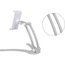 Nacario 2’si 1 Arada Tablet ve Telefon Standı – Masaüstü ve Duvar Montajlı, Ayarlanabilir Çok Fonksiyonlu Tutucu TŞS01 (Gümüş)