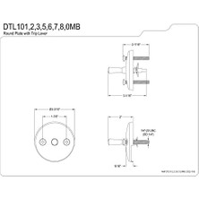 Nacario Pirinç Pirinç DTL101 DTL101 Overflow Plaka F-R Ausl-Sehebel Akım, Krom