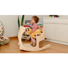 Özgürce Ahşap Montessori Tahterevalli, Masa ve Sandalye ile Keyifli Oyun