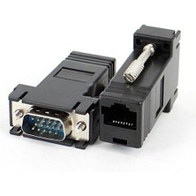 Nacario 5059 RJ45 VGA Ekleme Ek 30 Metre Uzatıcı Cat5/6 Monitör Extender (2 Adet)