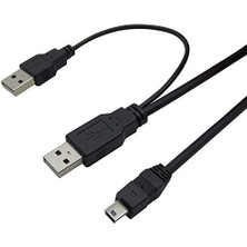 Nacario 4529 USB Y 3 Giriş Mini 5 Pin Harddisk Kablosu