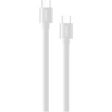 Nacario 60W Soft Kablo Usb-C Şarj ve Data Kablosu Beyaz Sc-10