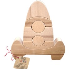 Özgürce Montessori Ahşap Uzay Mekiği Bloklar, Çocuklar Için Eğlenceli ve Öğretici