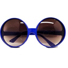 Tahtakale Yuvarlak Yeşilçam 80 Li 90 Lı Yıllar Parti Gözlüğü Retro Mavi Renk