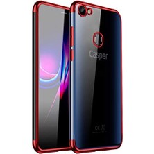 Nacario Casper Via G3 Için Kılıf Skyfall Transparent Clear Kırmızı [via G3 ile Uyumlu Kılıf - Kırmızı]