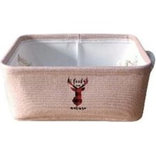 Nacario Orta Boy Telli Organizer Bej Panama Geyik Baskılı