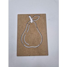 Özgürce Ahşap Montessori Armut Çizim Oyunu, Etkinlik ve Sanat Seti 20X14 cm