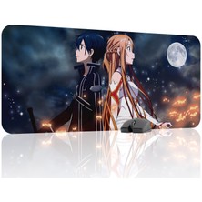 mousepad bastir Sword Art Online Kaymaz Dikişli Kauçuk Oyuncu Mousepad V2 - 90X40 Xxl Gaming Mouse Pad Fare Altlığı
