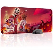 mousepad bastir Hazbin Hotel Kaymaz Dikişli Kauçuk Oyuncu Mousepad V1 - 70X30 Xl Gaming Mouse Pad Fare Altlığı