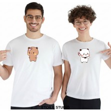 Etoile Studio Terlik Atan Bubu Dudu Sevgili Tişörtü ve Sweatshirt | Sevgililer Günü Hediyesi | Unisex Oversize Çift Kombini