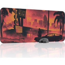 mousepad bastir Hotline Miami Kaymaz Dikişli Kauçuk Oyuncu Mousepad V2 - 90X40 Xxl Gaming Mouse Pad Fare Altlığı
