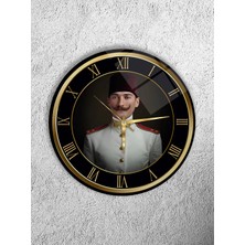 Olinpa Kırılmaz Cam Duvar Saati , Hem Tablo Hem Saat Yuvarlak Atatürk Temalı Ev Ofis Hediyesi