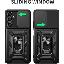 Nacario Galayx S24 Fe Uyumlu Kılıf – 2 Adet Ekran Koruyucu Dahil, Siyah | Tank Düzey Koruma | Mıknatıslı Stand | Kamera Lens Koruması | Araç Içi Mıknatıslı Tutucu ile Uyumlu