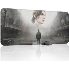 mousepad bastir Silent Hill Kaymaz Dikişli Kauçuk Oyuncu Mousepad V3 - 90X40 Xxl Gaming Mouse Pad Fare Altlığı