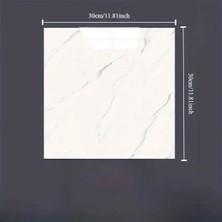 Tahtakale Beyaz Mermer Desenli Alüminyum Plastik Duvar Sticker (30X30)