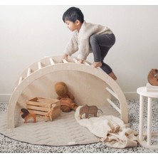 Özgürce Ahşap Pikler Halkası, Montessori Tırmanma ve Motor Gelişim Oyuncağı