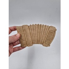 Özgürce 10'lu Ahşap Boyama Müzik Aletleri Seti, Montessori, 15 cm