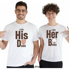 Etoile Studio Bubu Dudu I Love Sevgili Tişörtü ve Sweatshirt | Sevgililer Günü Hediyesi | Unisex Oversize Çift Kombini