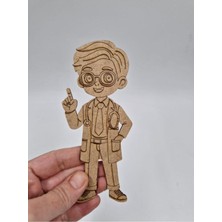 Özgürce Ahşap Boyama Meslekler Serisi No7, Montessori Eğitim Seti, 15 cm