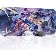 mousepad bastir Blue Protocol Star Resonance Kaymaz Dikişli Kauçuk Oyuncu Mousepad V2 - 70X30 Xl Gaming Mouse Pad Fare Altlığı