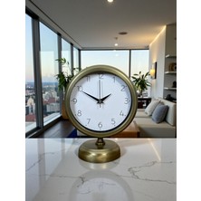 Çetiner Group Vintage 25 x 20 cm Sade Metal Masa Saati