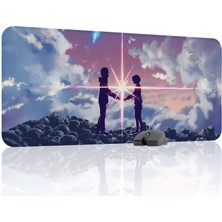 mousepad bastir Kimi No Na Wa Kaymaz Dikişli Kauçuk Oyuncu Mousepad V2 - 90X40 Xxl Gaming Mouse Pad Fare Altlığı