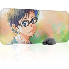 mousepad bastir Your Lie In April Kaymaz Dikişli Kauçuk Oyuncu Mousepad V4 - 70X30 Xl Gaming Mouse Pad Fare Altlığı