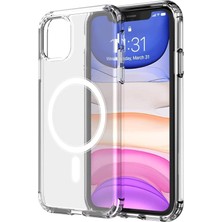 Nacario 12/12 Pro Için Magsafe ile Uyumlu Kılıf Şeffaf Darbelere Dayanıklı Sararma Karşıtı Yüksek Lens Çevresi Güçlü Manyetik Tutuş 12 ve 12 Pro Için Magsafe ile Uyumlu Kılıf