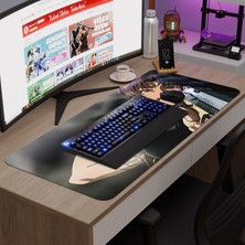 mousepad bastir Black Lagoon Kaymaz Dikişli Kauçuk Oyuncu Mousepad V1 - 90X40 Xxl Gaming Mouse Pad Fare Altlığı