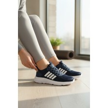 Enoch Kadın Örgü Saya Detaylı ve Üçlü Şeritli Spor Ayakkabı