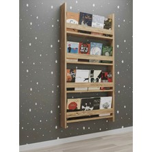 Özgürce Çocuk Odası Kitaplık, 4 Raflı, Atlantik Çam, Montessori Tasarımı