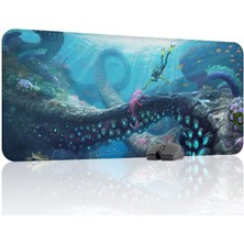 mousepad bastir Subnautica Kaymaz Dikişli Kauçuk Oyuncu Mousepad V2 - 90X40 Xxl Gaming Mouse Pad Fare Altlığı