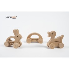 Özgürce Eğitici Ahşap Montessori Oyuncak Araba, Çocuklar Için Güvenli ve Eğlenceli