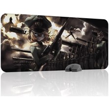 mousepad bastir Youjo Senki Kaymaz Dikişli Kauçuk Oyuncu Mousepad V4 - 90X40 Xxl Gaming Mouse Pad Fare Altlığı