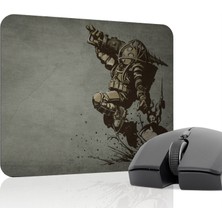 mousepad bastir Bioshock Kaymaz Dikişli Kauçuk Oyuncu Mousepad V4 - 22X18 Gaming Mouse Pad Fare Altlığı