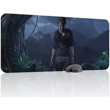 mousepad bastir Uncharted Kaymaz Dikişli Kauçuk Oyuncu Mousepad V2 - 90X40 Xxl Gaming Mouse Pad Fare Altlığı