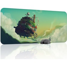 mousepad bastir Howl's Moving Castle Kaymaz Dikişli Kauçuk Oyuncu Mousepad V3 - 90X40 Xxl Gaming Mouse Pad Fare Altlığı