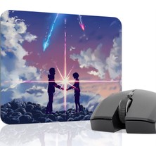 mousepad bastir Kimi No Na Wa Kaymaz Dikişli Kauçuk Oyuncu Mousepad V2 - 22X18 Gaming Mouse Pad Fare Altlığı