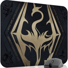 mousepad bastir Skyrim Kaymaz Dikişli Kauçuk Oyuncu Mousepad V3 - 48X40 Xl Gaming Mouse Pad Fare Altlığı