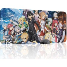 mousepad bastir Sword Art Online Kaymaz Dikişli Kauçuk Oyuncu Mousepad V4 - 90X40 Xxl Gaming Mouse Pad Fare Altlığı