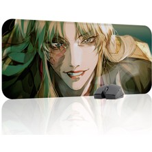 mousepad bastir Black Lagoon Kaymaz Dikişli Kauçuk Oyuncu Mousepad V3 - 70X30 Xl Gaming Mouse Pad Fare Altlığı