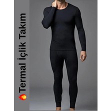 Lüx Wood Erkek Siyah Uzun Kollu Termal Içlik Takımı – Yüksek Isı Koruma-Uzun Kol Alt Üst Termal Içlik Takım