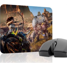 mousepad bastir Horizon Zero Kaymaz Dikişli Kauçuk Oyuncu Mousepad V4 - 22X18 Gaming Mouse Pad Fare Altlığı