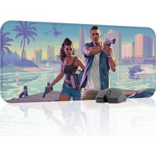 mousepad bastir Gta 6 Kaymaz Dikişli Kauçuk Oyuncu Mousepad V3 - 70X30 Xl Gaming Mouse Pad Fare Altlığı
