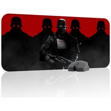 mousepad bastir Wolfenstein Kaymaz Dikişli Kauçuk Oyuncu Mousepad V1 - 70X30 Xl Gaming Mouse Pad Fare Altlığı