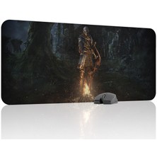 mousepad bastir Dark Souls Kaymaz Dikişli Kauçuk Oyuncu Mousepad V1 - 90X40 Xxl Gaming Mouse Pad Fare Altlığı