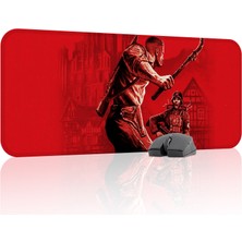 mousepad bastir Wolfenstein Kaymaz Dikişli Kauçuk Oyuncu Mousepad V5 - 70X30 Xl Gaming Mouse Pad Fare Altlığı