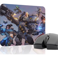 mousepad bastir Overwatch Kaymaz Dikişli Kauçuk Oyuncu Mousepad V2 - 22X18 Gaming Mouse Pad Fare Altlığı